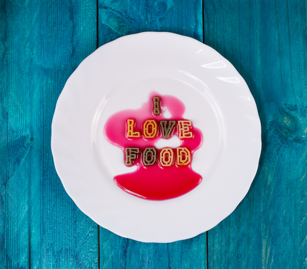 Photograph Zaharia Bogdan I Love Food Concept With Alphabet Pasta on One Eyeland