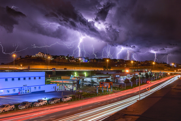Photograph Alexius Van Der Westhuizen Lightning And Light Streaks on One Eyeland