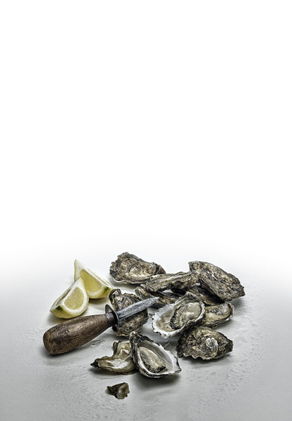 Photograph Urs Buhlman Oysters And Knife on One Eyeland
