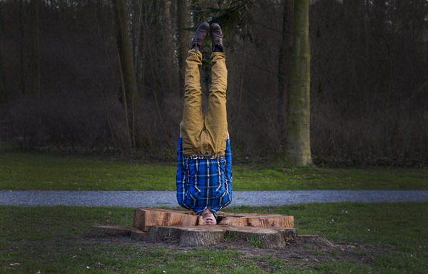 Photograph Walter Fogel Upside Down on One Eyeland
