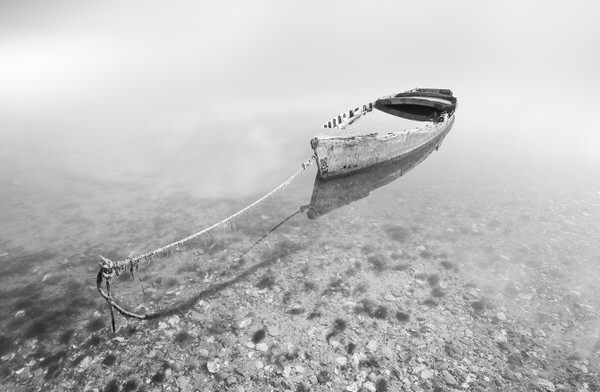 Photograph Antonio Aliaga Ibarra Lonely Boat on One Eyeland