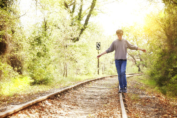 Photograph Chris Frazer Smith Walking The Tracks on One Eyeland