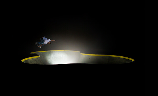 Photograph Mark Wengler Night Skateboarding on One Eyeland