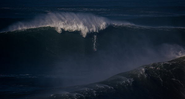 Photograph Mark Wengler Bigwave Surfing In Nazare on One Eyeland