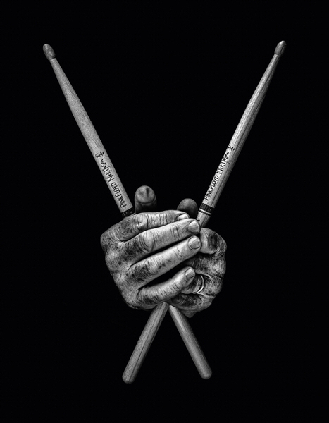 Photograph Tim Booth Drummer Nick Mason on One Eyeland