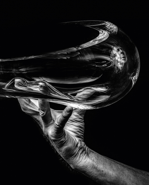 Photograph Tim Booth Glass Blower Peter Layton on One Eyeland