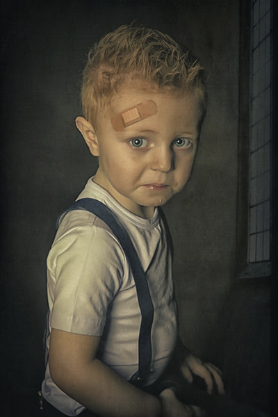 Photograph Carola Kayen Mouthaan Sad Little Boy on One Eyeland