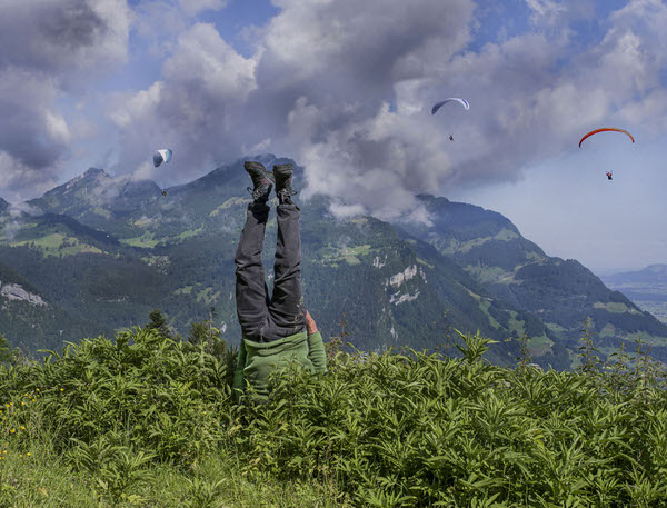 Photograph Walter Fogel Upside Down on One Eyeland