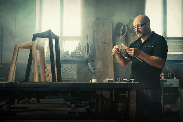 Photograph Juhamatti Vahdersalo Cabinet Maker Arto Halmetoja on One Eyeland