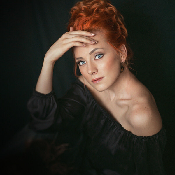 Photograph Tatsiana Tsyhanova Portrait In Dark on One Eyeland