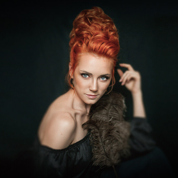 Photograph Tatsiana Tsyhanova Portrait In Dark on One Eyeland
