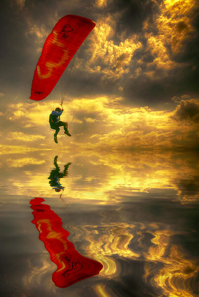 Photograph Egon Zitter Para Sailor Above Water on One Eyeland