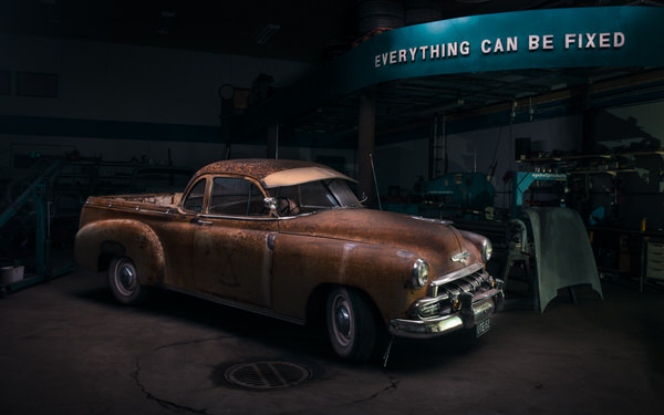 Photograph Juhamatti Vahdersalo Sunburned Chevy on One Eyeland