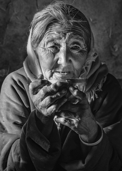 Photograph Zeqiang Wang The Old Tibetan Lady on One Eyeland