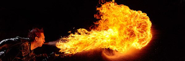 Photograph Patrick Bennett Firebreather on One Eyeland