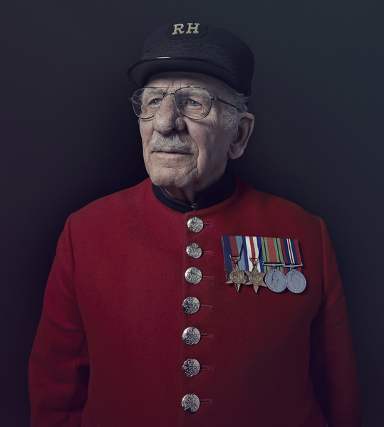 Photograph Charlie Surbey Chelsea Pensioner on One Eyeland