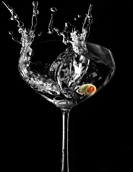 Photograph Mark Gilchrist Cocktail Olive Splash on One Eyeland