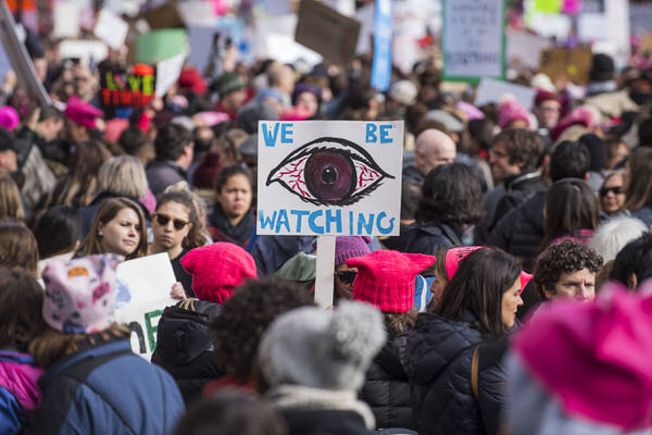 Photograph Steve Edson Boston Womens March For America on One Eyeland
