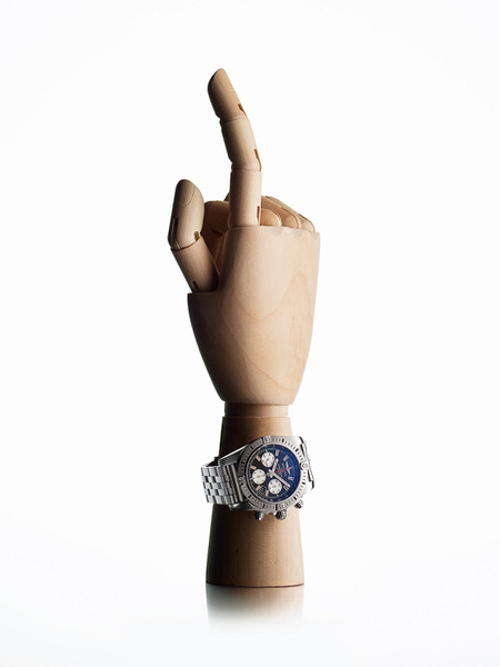 Photograph Tal Silverman Wooden Hand Breitling on One Eyeland
