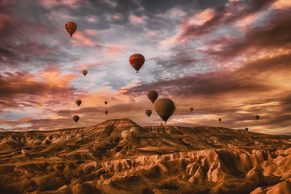 Photograph Ayse Yorgancilar Hotair Balloons on One Eyeland