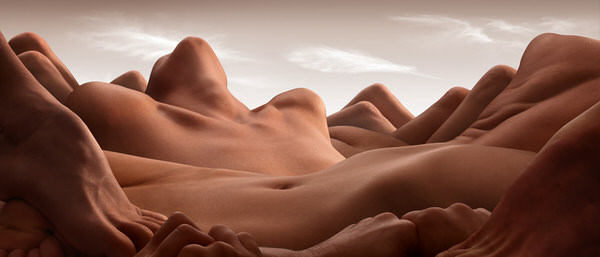 Photograph Carl Warner The Valley Of The Reclining Woman on One Eyeland