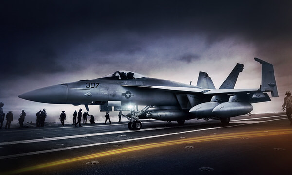 Photograph Blair Bunting F18 Fighter Jet on One Eyeland