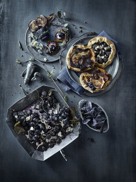 Photograph Greg Stroube Black And White And Blue Food    Tart on One Eyeland