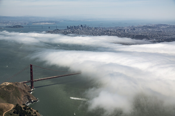 Photograph Markus Schmid Aerial View Of San Francisco And The Bridge on One Eyeland