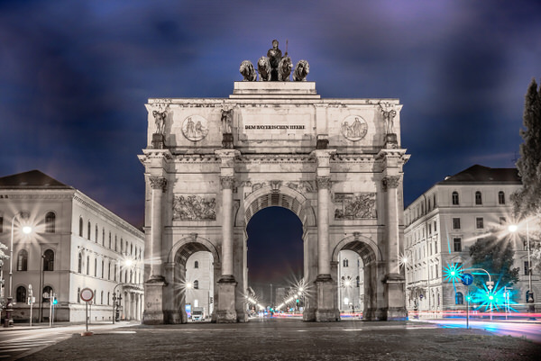 Photograph Mike Kremer Munich At Night on One Eyeland