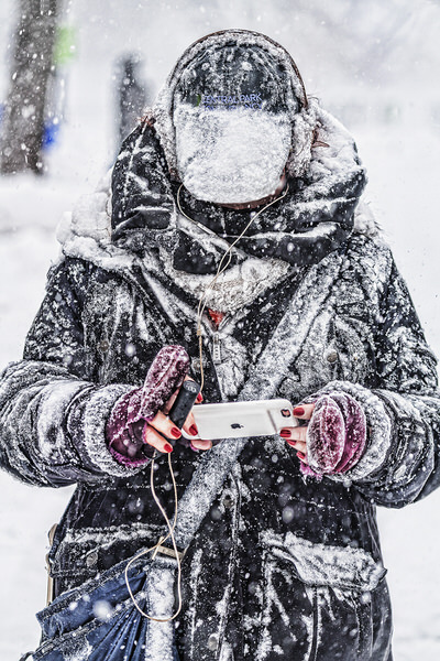 Photograph Mitchell Funk Covered In Snow on One Eyeland