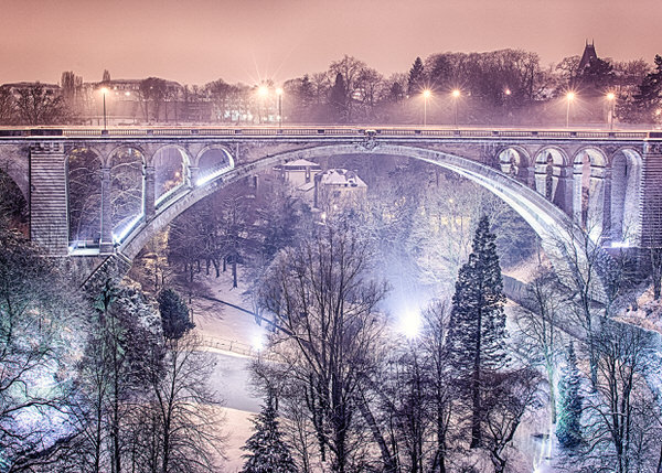 Photograph Mike Kremer Luxembourg At Night on One Eyeland