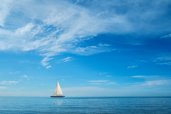 Photograph Owen Smith Sailing Yacht On Horizon on One Eyeland