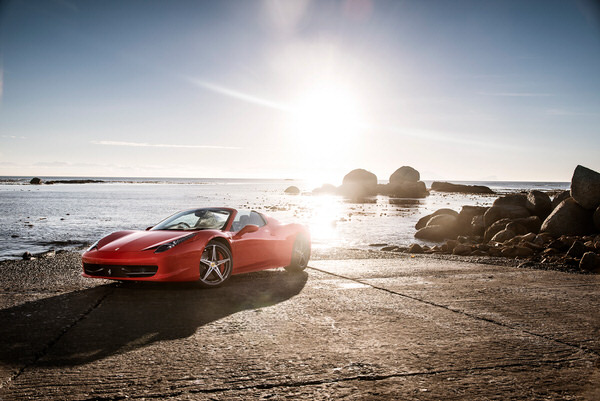 Photograph Seagram Pearce Ferrari 458 Italia on One Eyeland