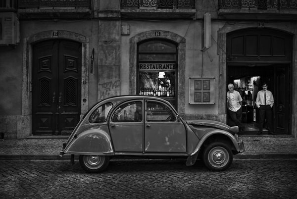 Photograph Jose C Lobato Citroen And Waiters In Paris on One Eyeland