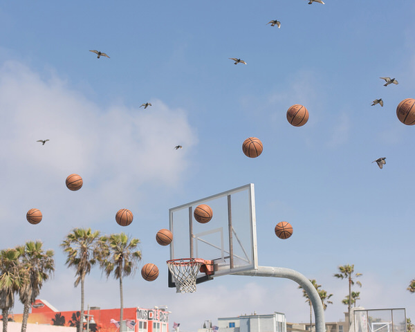 Photograph Jason Travis Venice Beach Basketballs on One Eyeland
