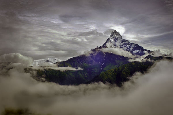 Photograph Sooraz Shrestha Imposing Fishtail Captured In The Early Morning on One Eyeland