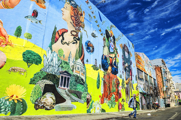 Photograph Mitchell Funk Color Alley In The Tenderloin District on One Eyeland