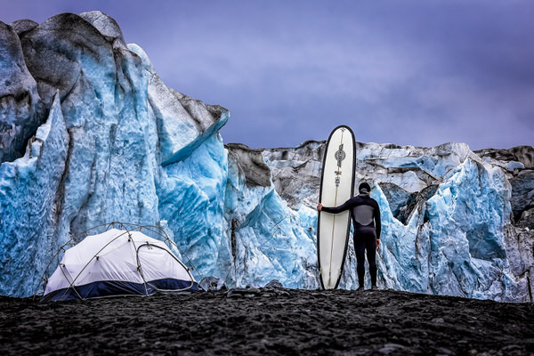 Photograph Mickey Strider Alaskan Surfer on One Eyeland