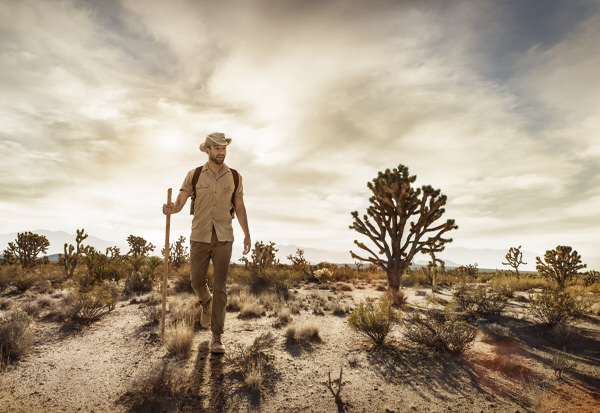 Photograph Ryan Forbes Death Valley Hiker on One Eyeland