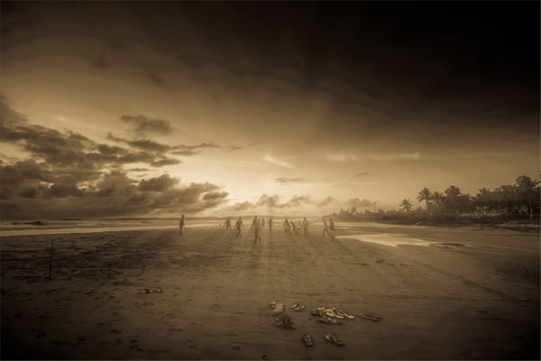 Photograph Adam Regan Beach Football on One Eyeland