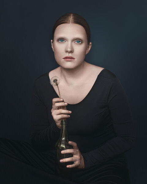 Photograph Tatsiana Tsyhanova Strange Woman With Dandelion on One Eyeland