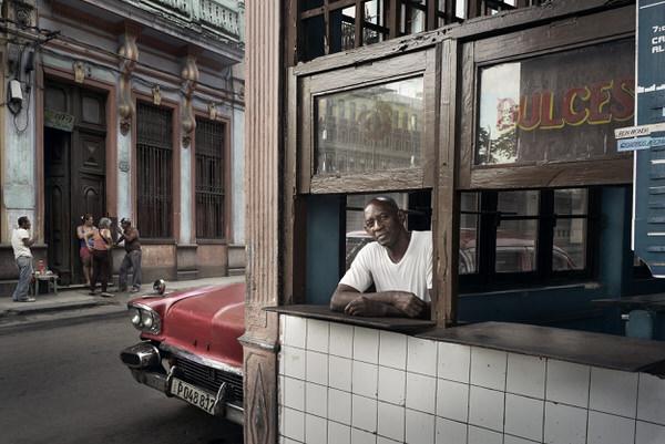 Photograph Markku Lahdesmaki Havana Taxi Company on One Eyeland