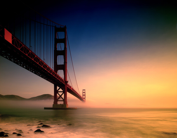 Photograph Robb Scharetg Golden Gate Bridge At Dawn on One Eyeland