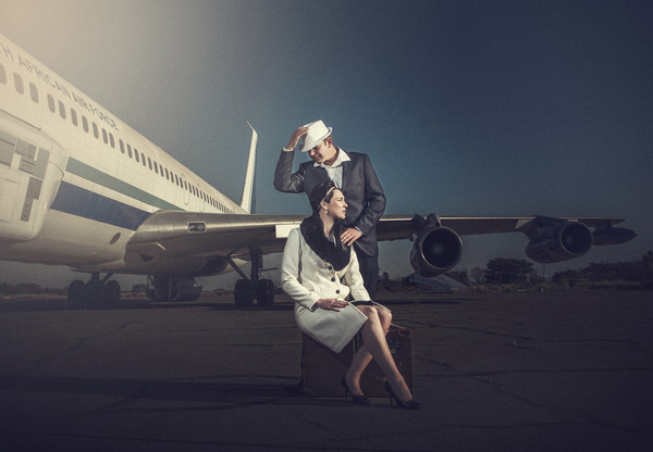 Photograph Darrell Fraser Aviation Couple on One Eyeland