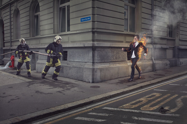 Photograph Jacob Muller Impactpoint V Firemen on One Eyeland