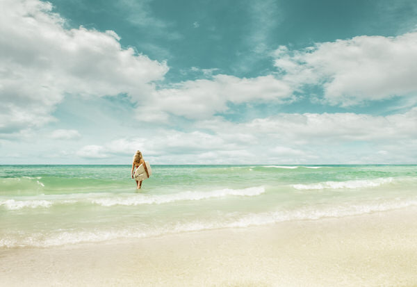 Photograph Ryan Forbes Surfer Girl on One Eyeland