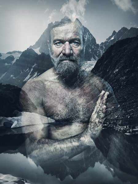 Photograph Charlie Surbey Wim Hof on One Eyeland