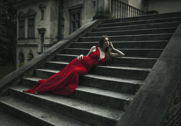 Photograph Monika Byczkowska Lady In Red on One Eyeland