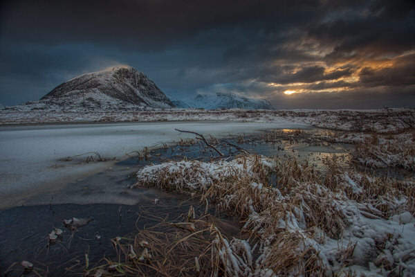 Photograph Peter Svoboda Windy Sunset At Lofoten on One Eyeland
