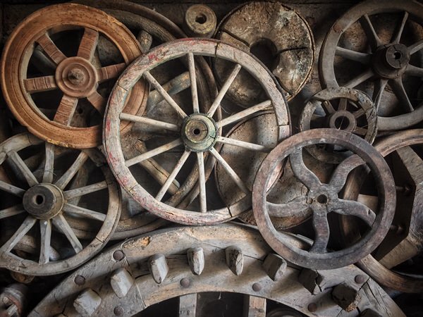 Photograph Pier Luigi Dodi Old Wheel on One Eyeland